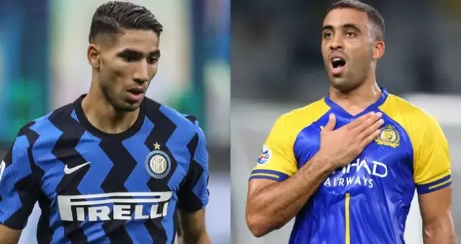 اللاعبان المغربيان حمد الله وحكيمي يتضامنان مع الفلسطينيين