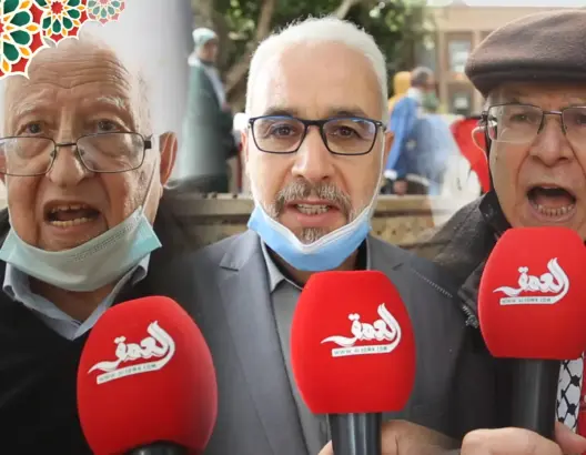 مشاركون في وقفة نصرة لفلسطين بالرباط ينددون بالمنع وتعنيف المحتجين(فيديو)