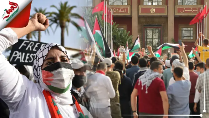 أحرقوا العلم الإسرائيلي.. المئات يحتشدون في وقفة تضامنية مع الشعب الفلسطيني بالرباط(فيديو)