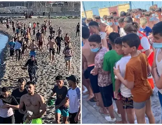 رقم غير مسبوق.. هجرة جماعية لأزيد من 2700 مغربي نحو سبتة واجتماع طارئ بالمدينة (فيديوهات وصور)