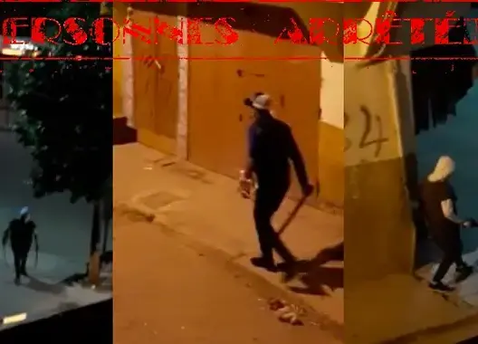 الحاجب.. اعتقال شخصين يحملان أسلحة بيضاء بالشارع العام