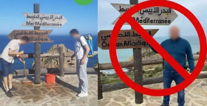 مغاربة يطلقون حملة لتنظيف الأماكن التي زارها ممثل إسرائيل بالمغرب (صور)