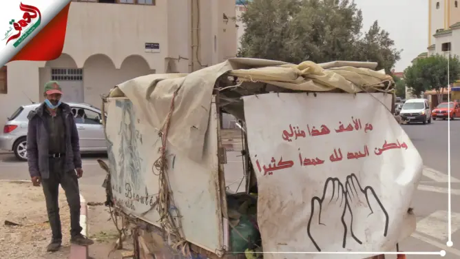“با ميلود”.. رجل مسن بأكادير يعيش في عربة مجرورة بحمار لأزيد من 25 عاما (فيديو)