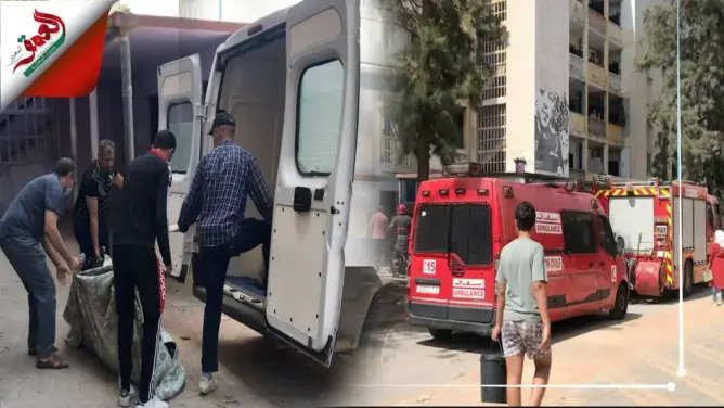 بعد انبعاث رائحة كريهة بالعمارة.. العثور على جثة امرأة متحللة في شقتها بالبيضاء (فيديو)