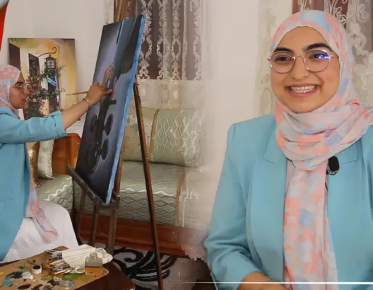 فرح البقالي.. مغربية من تطوان تبدع في الرسم
