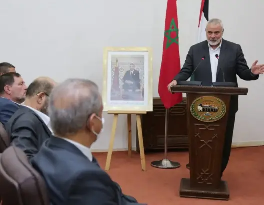 هنية يثمن جهود الملك في دعم القضية الفلسطينية ويواصل لقاءاته بالمغرب (صور)