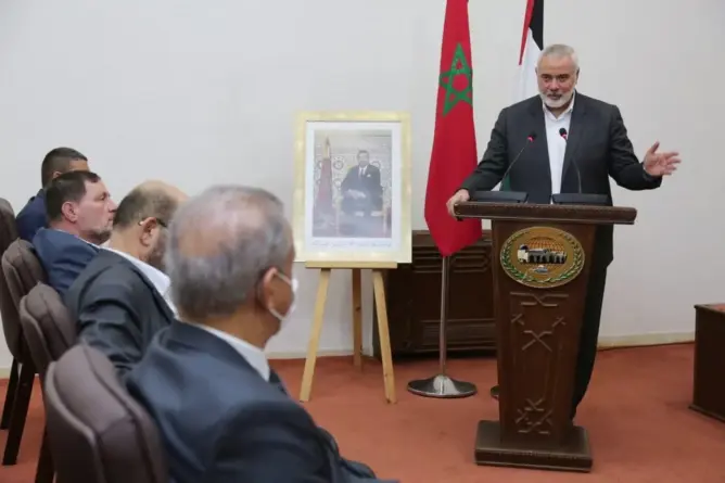 هنية يثمن جهود الملك في دعم القضية الفلسطينية ويواصل لقاءاته بالمغرب (صور)