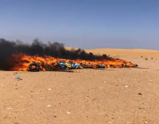 سلطات العيون تتلف أطنانا من الممنوعات