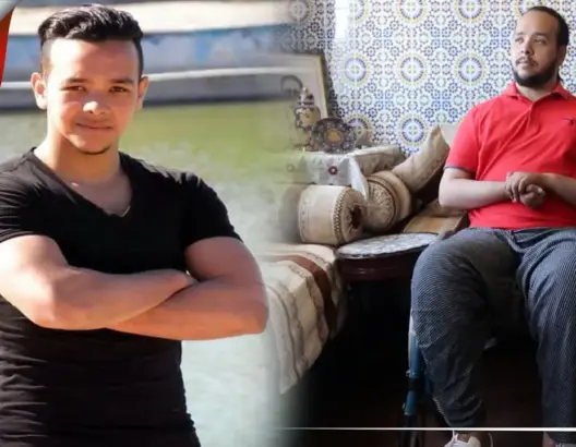 أصيب بشلل في صغره منعه من اكمال تعليمه..أيوب تمكن من الحصول على الباك وصعوبة التنقل تمنعه من الدراسة