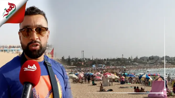 بعد عيد الأضحى.. إقبال كثيف للمصطافين على شواطئ البيضاء (فيديو)