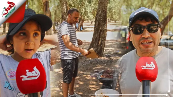 رغم الحرارة المفرطة.. مواطنون يفضلون التنزه بالغابة عوض الشواطئ (فيديو)