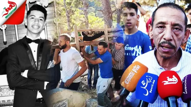 طنجة تشيع جثمان أبو بكر بعد سحله مع عائلته من طرف سائق مخمور.. ووالده: أريد العدالة لأولادي