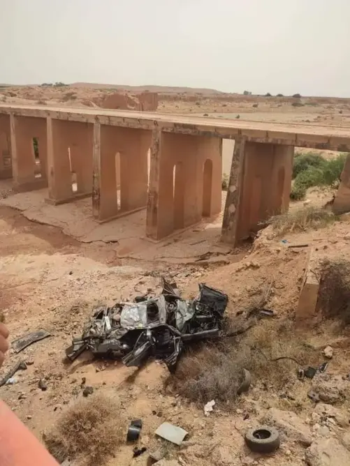 مصرع ثلاث شبان إثر سقوط سيارتهم من قنطرة بكرسيف
