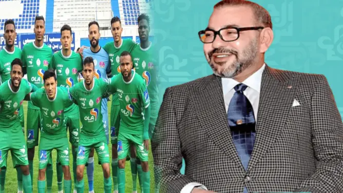 الملك يهنئ مكونات الرجاء الرياضي بعد التتويج بلقب كأس محمد السادس