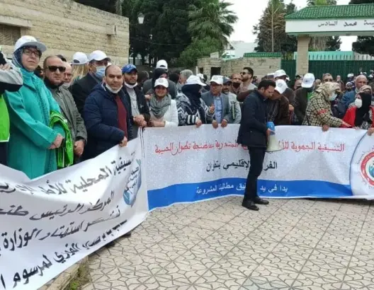 أطر الإدارة التربوية بالشمال يتظاهرون تنديدا بـ”ترسيب زملائهم” ويطالبون بفتح تحقيق