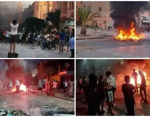 مواجهات بكلميم بين الأمن ومحسوبين على بوعيدة.. والأخير يتبرأ من العنف ويلجأ للطعن (صور)