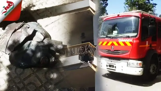 انفجار قنينة غاز يتسبب في سقوط شرفة شقة بطنجة (فيديو)