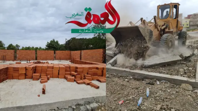 سلطات طنجة تشرع في هدم منازل شُيّدت أثناء فترة الانتخابات (صور)