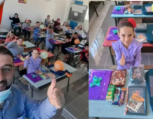 دأب عليها منذ سنوات.. هشام الفقيه الملقب بـ”الأستاذ ميكي ماوس” يستقبل تلاميذته بالهدايا (فيديو)