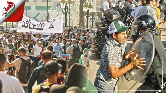 تطويق أمني ومطادرات وشعارات.. مشاهد يوم حافل باحتجاجات “المتعاقدين” بالرباط
