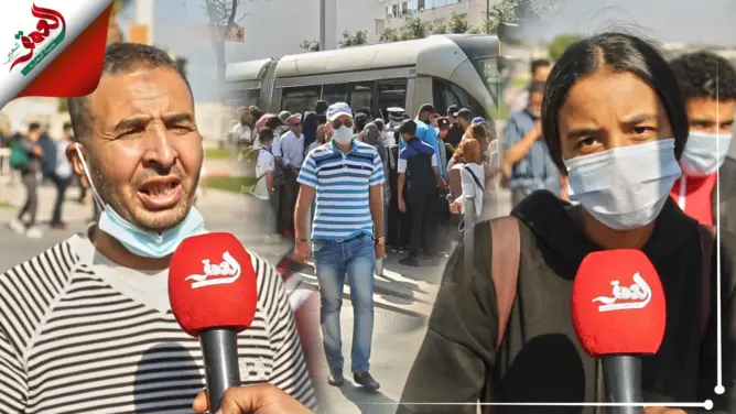 تدافع وازدحام مهول بطرامواي الرباط سلا.. ومواطنون يروون معاناتهم (فيديو)