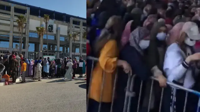 فرض جواز التلقيح يتسبب في اكتظاظ كبير وفوضى بمراكز التلقيح بطنجة (صور)