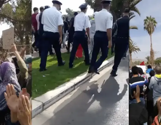 احتجاجات بمدن مغربية ضد “جواز التلقيح”.. والأمن يفض وقفة أمام البرلمان (فيديو)