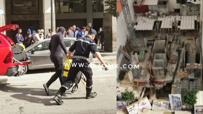 الوقاية المدنية تنقذ عاملا من الموت بعد انهيار جزئي لبناية بطنجة (فيديو)