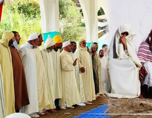 أجواء “الحضرة” بمناسبة احتفالات الشرفاء البقاليين بالمولد النبوي من زاوية سيدي علال الحاج (فيديو وصور)