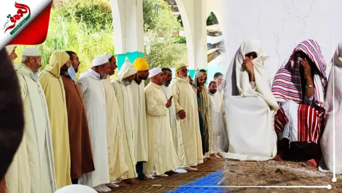 أجواء “الحضرة” بمناسبة احتفالات الشرفاء البقاليين بالمولد النبوي من زاوية سيدي علال الحاج (فيديو وصور)
