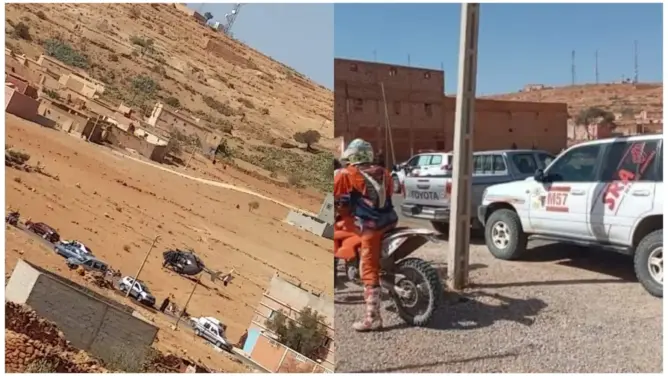 مروحية تنقل سائحا فرنسيا تعرض لحادثة سير بضواحي سيدي إفني