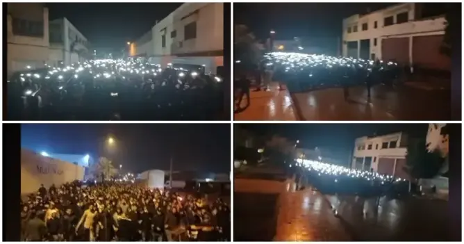 مسيرة طلابية ليلية بالأضواء في فاس تنديدا بالتدخلات الأمنية بالجامعات