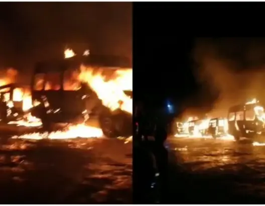 خلف خسائر كبيرة.. حريق مهول يأتي على محلات وعربات بسوق للحبوب بخنيفرة
