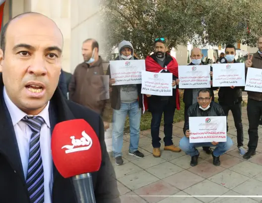 مهنيو النقل السياحي يحتجون أمام وزارة السياحة ويحذرون من إفلاس مقاولات القطاع (فيديو)