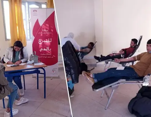 طلبة قلعة السراغنة يتبرعون بالدم
