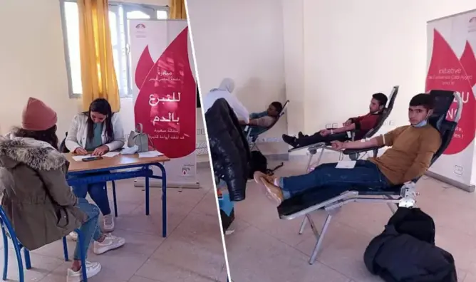 طلبة قلعة السراغنة يتبرعون بالدم