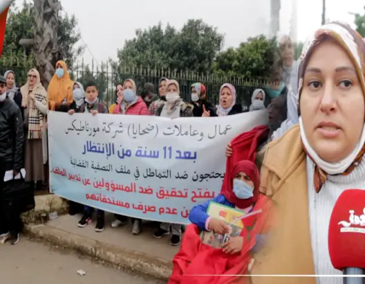طُردوا منذ 11 عاما ويتجاوز عددهم 1500.. عمال يتظاهرون بالبيضاء ويطالبون بمستحقاتهم (فيديو)
