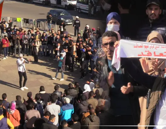 يطالبون بإسقاط التعاقد.. أساتذة الجهات الجنوبية يعودون للإحتجاج بإنزكان(فيديو)