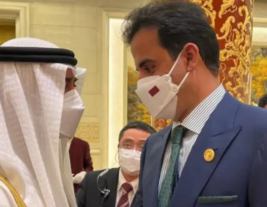 لأول مرة منذ بداية الأزمة الخليجية.. أمير قطر يلتقي بولي عهد أبوظبي