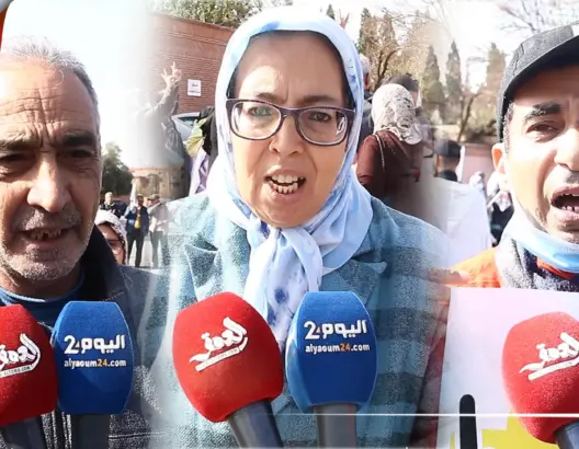 “شيوخ التعليم” وأساتذة الزنزانة 10 يحتجون بمراكش ضد تمييز في الرواتب والترقية (فيديو)