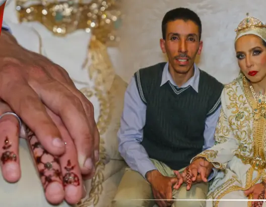 يشتغلان عاملي نظافة بصفرو.. “أوزون” تتوج قصة حب “سعاد وفؤاد” بحفل زفاف كبير