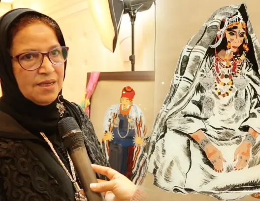 فتيحة السلاك.. فنانة تشكيلية تبدع في إبراز “الثقافة التقليدية” على الحرير والزجاج (فيديو)