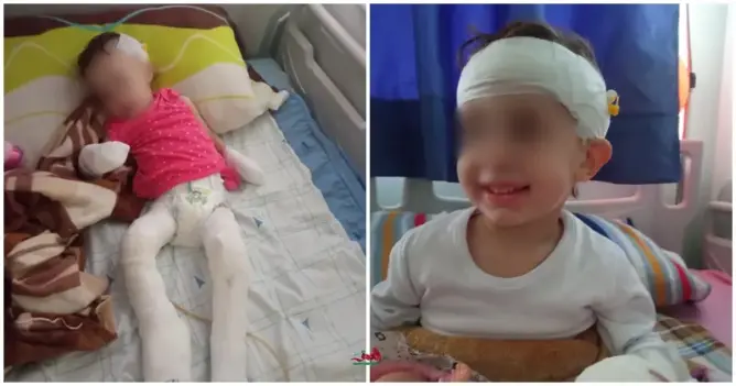 إيناس الخراز.. قصة رضيعة بشفشاون مليئة بالآلام و”أنقذوا إيناس” يغزو مواقع التواصل (صور)