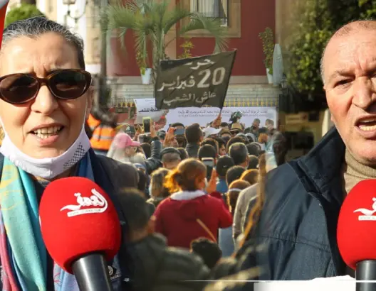 هكذا خلد حقوقيون ذكرى 20 فبراير أمام البرلمان بالرباط
