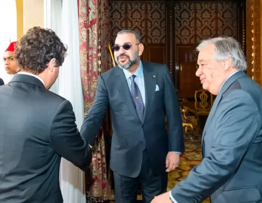 ملك المغرب والأمين العام للأمم المتحدة