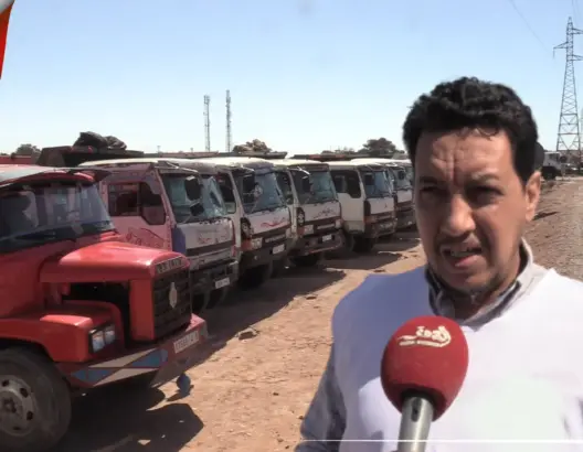 يطالبون بتسقيف أسعار المحروقات.. مهنيو نقل البضائع بالجنوب يضربون عن العمل (فيديو)