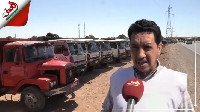 يطالبون بتسقيف أسعار المحروقات.. مهنيو نقل البضائع بالجنوب يضربون عن العمل (فيديو)