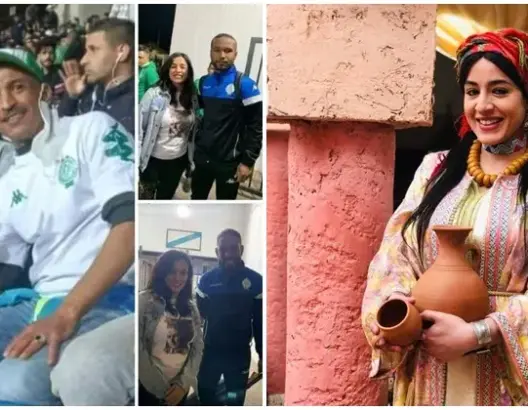 حملة تضامن مع الفنانة نورة الولتيتي بعد تعرضها لانتقادات بسبب صورها مع لاعبي الرجاء