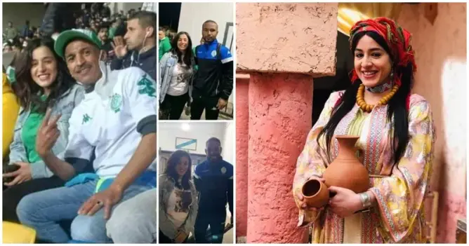 حملة تضامن مع الفنانة نورة الولتيتي بعد تعرضها لانتقادات بسبب صورها مع لاعبي الرجاء