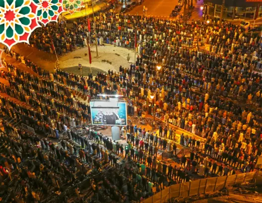 صلاة التراويح بالعاصمة الرباط بعد سنتين من غيابها بسبب اجراءات كوفيد